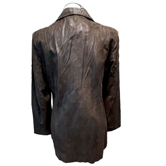 Jim & Mary Lou’s Womens’s Dark Chocolate Brown Leather Jacket - Picture 10 of 11